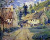 卡米耶 毕沙罗 : Cottages at Auvers, near Pontoise